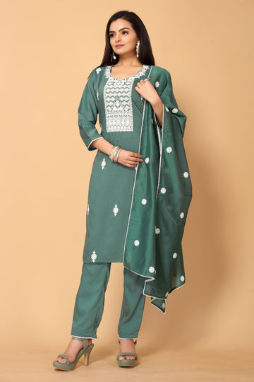 VEENA FESTIVE WEAR SILK BLEND KURTI