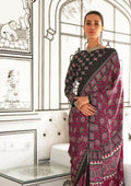 Ajrakh Print Japan Crape Saree