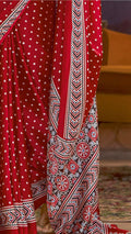 Ajrakh Print Saree