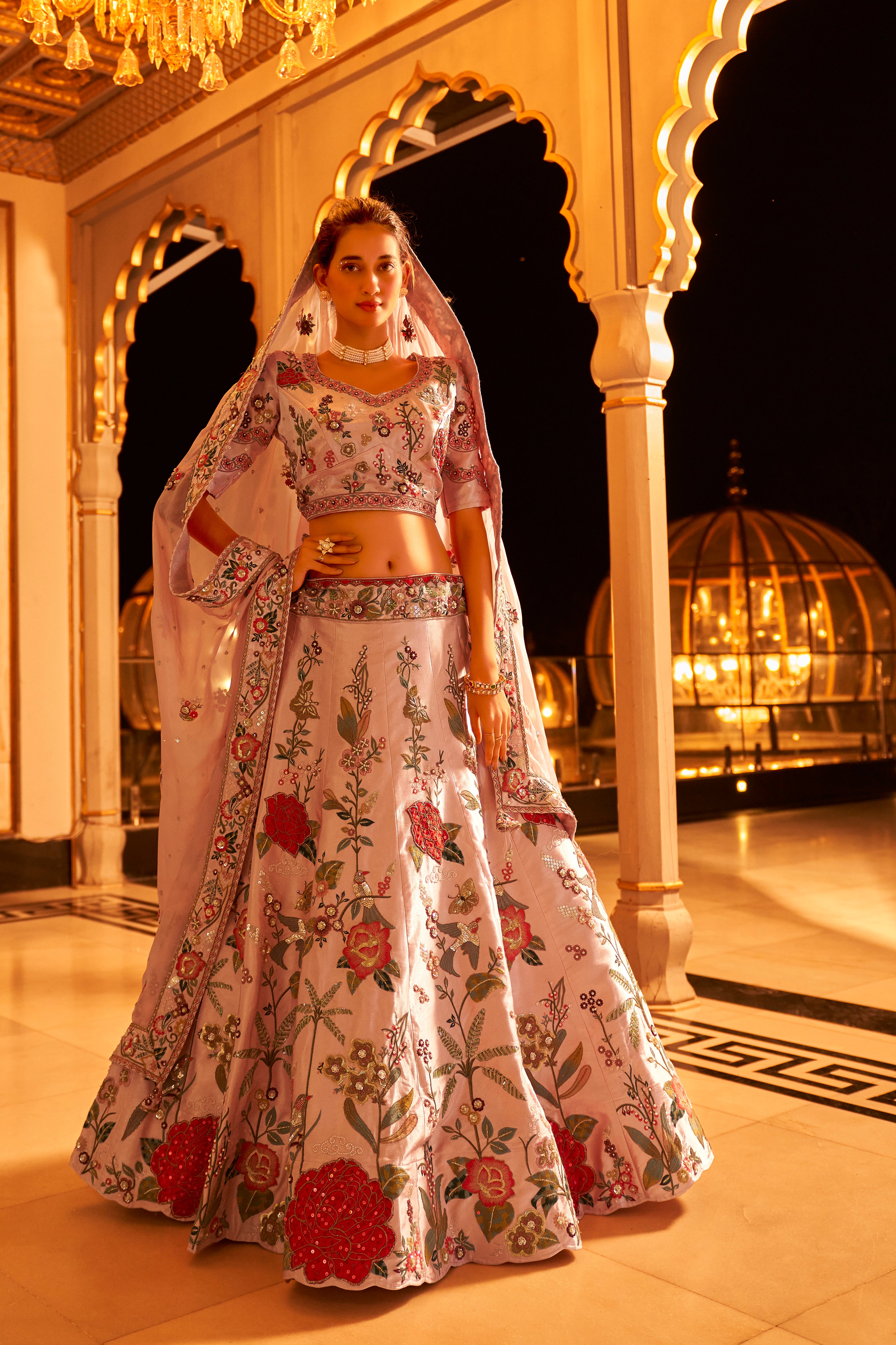 Floral bridal lehenga best sale