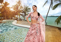 Coral Net Sequins Thread Embroidery Lehenga Choli & Dupatta