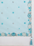 Sky Blue Organza Sequins and Thread Embroidery Lehenga Choli & Dupatta