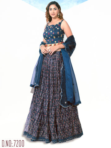 Vaayu Fancy Wear Lehenga D.No 77200 - Anant Tex Exports Private Limited