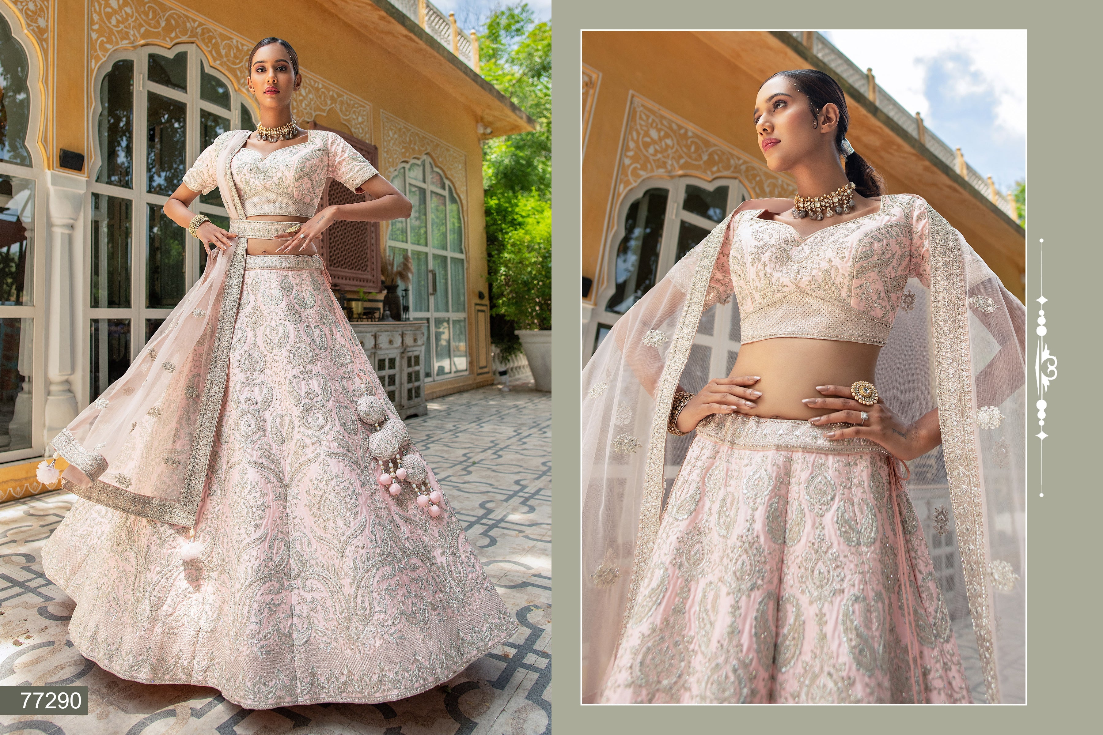 Anika Designer Bridal Wear Lehenga D.No 77290