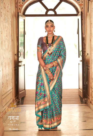 Yamuna By Trirath Banarasi Print Saree D.No. Tr-10083