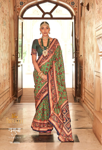 Yamuna By Trirath Banarasi Print Saree D.No. Tr-10086