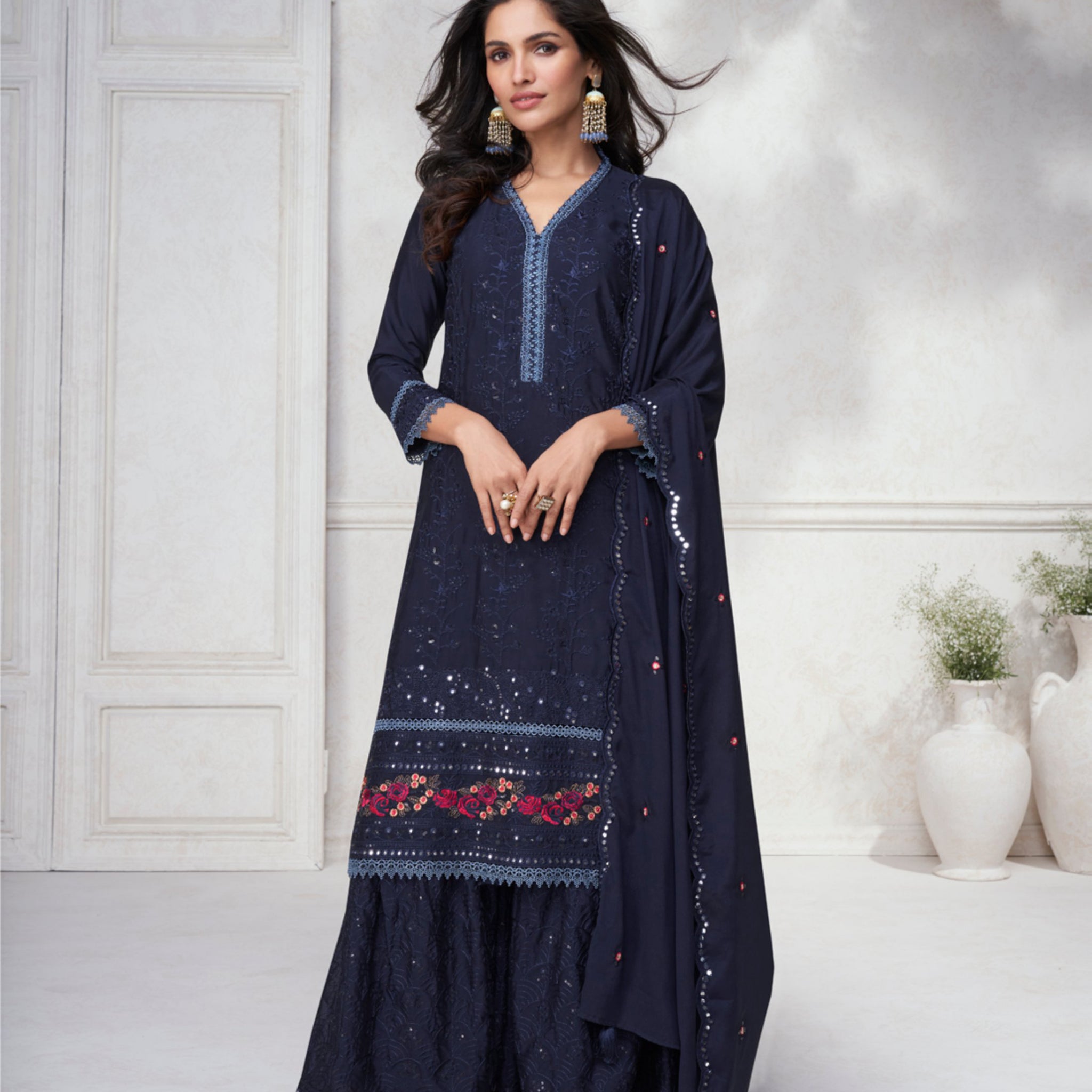 Designer Occasion Wear Premium Chinnon Silk Salwar Suit