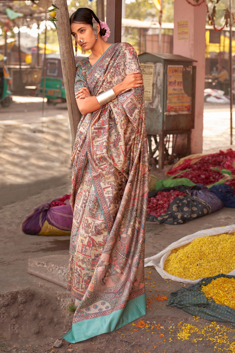 Beautiful Designer Summer Special Digital Print Madhubani Saree