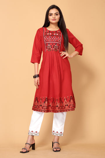 NEHA FESTIVE WEAR KURTI-BOTTOM SET