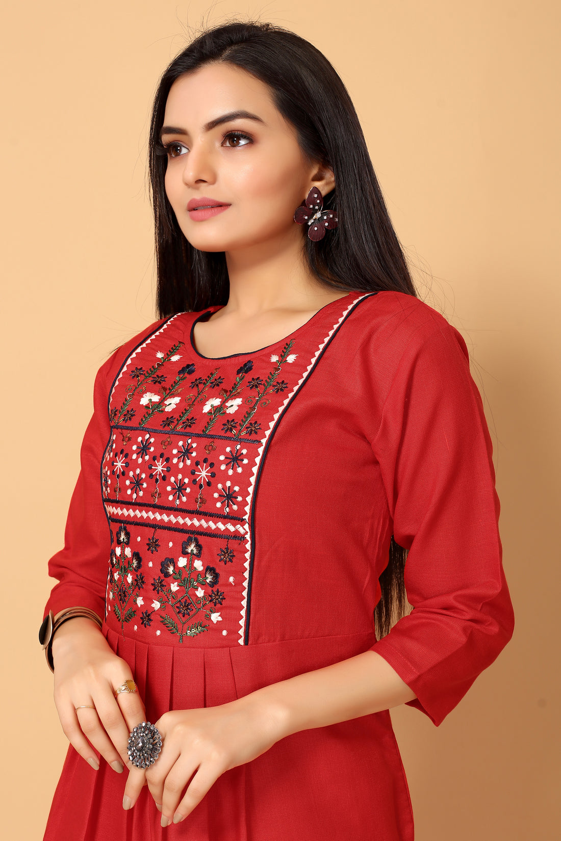 NEHA FESTIVE WEAR KURTI-BOTTOM SET