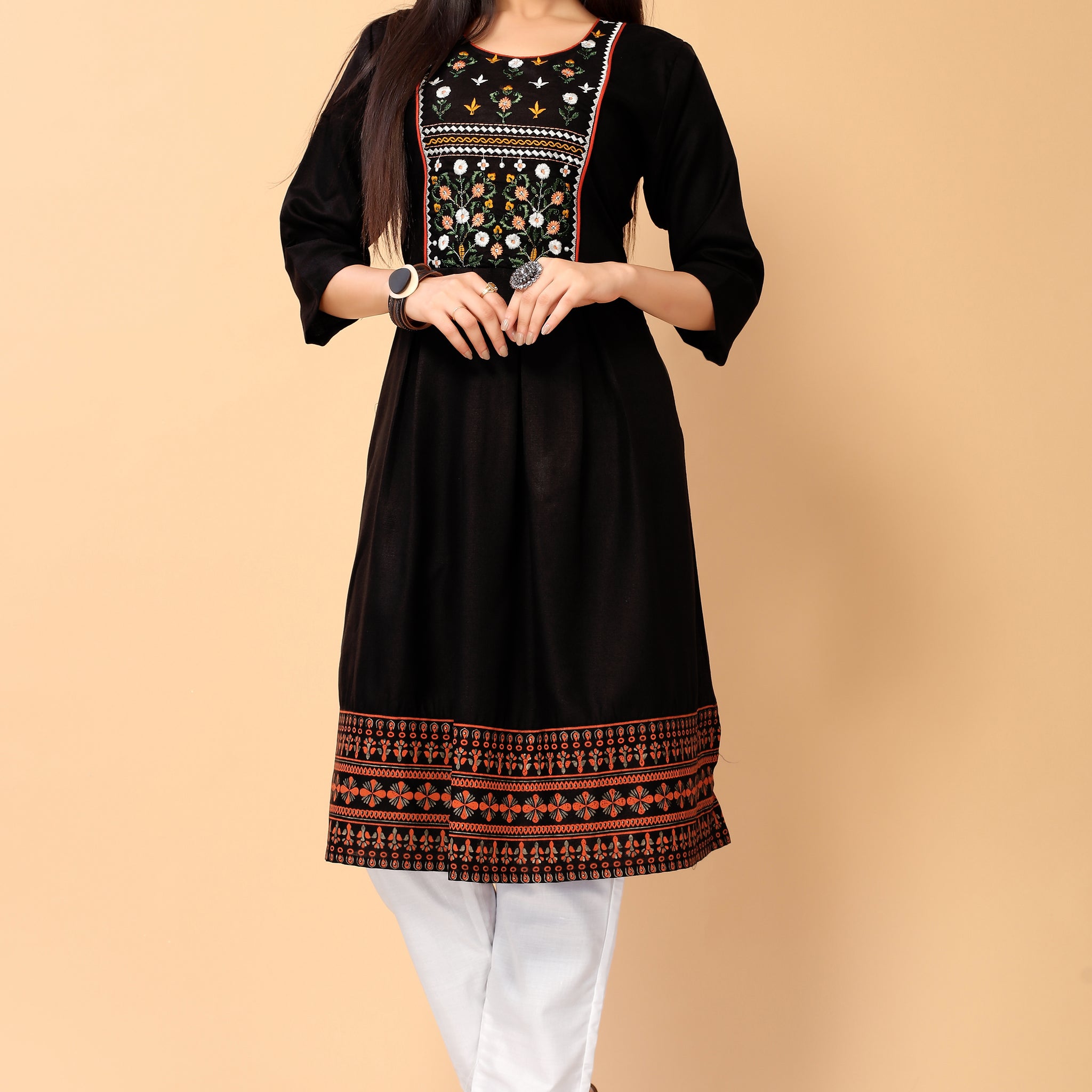 NEHA FESTIVE WEAR KURTI-BOTTOM SET