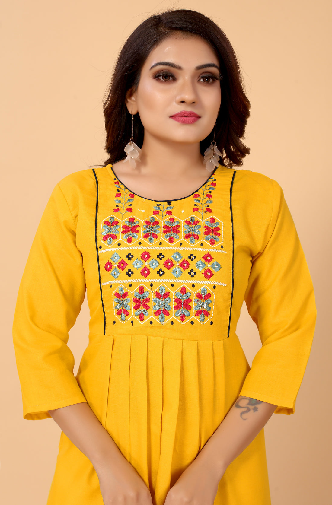 NEHA FESTIVE WEAR KURTI-BOTTOM SET