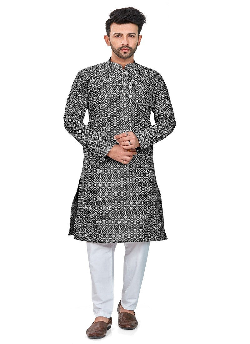 Black Colour RFSK 0013 Kurta Pajama