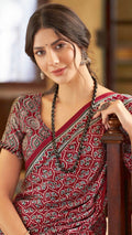 Ajrakh Print Saree