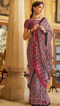 Ajrakh Print Saree