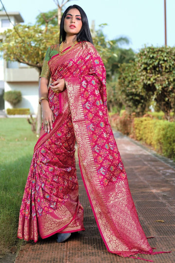 Beautiful Designer Bandhani Patan Patola Sarees