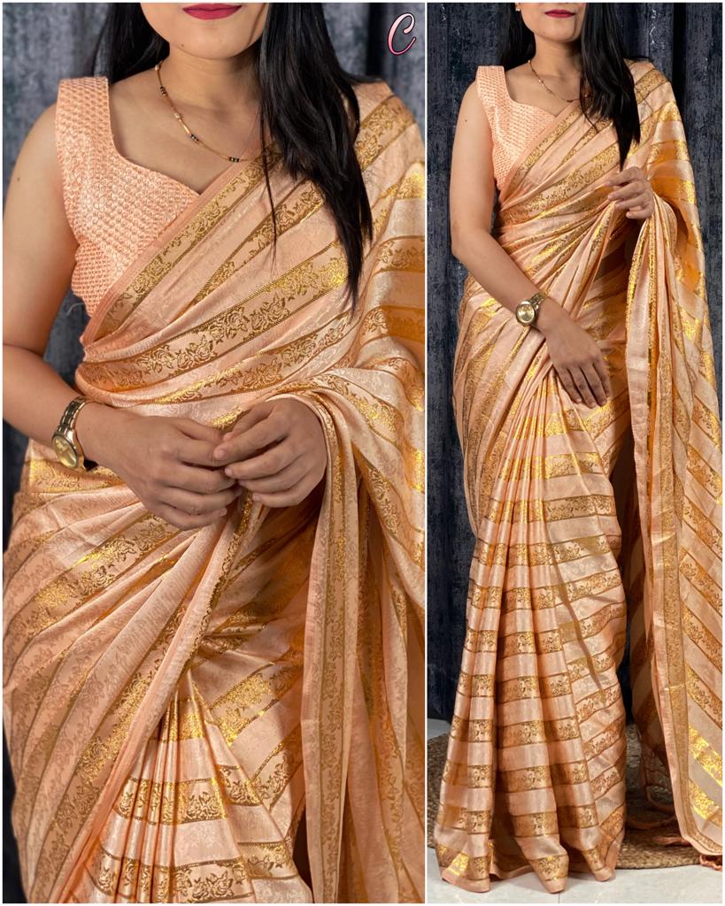 Party Wear Designer Viscose Satin Saree