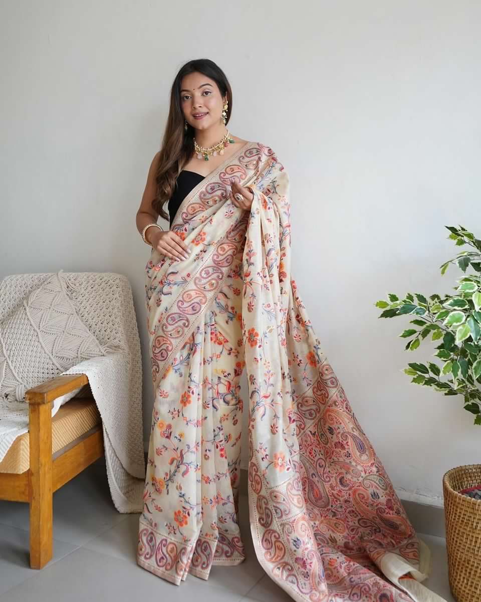 KASHMIRI SPECIAL SLAB PASHMINA KACHI SAREE