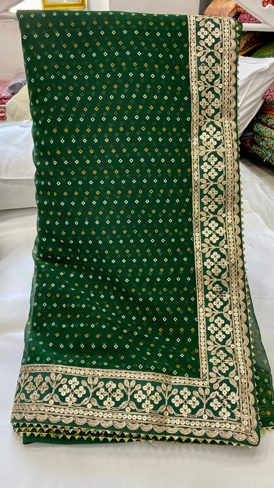 Party Wear Pure Georgette Bandhej Sarees  Anant Tex Exports Private Limited