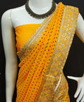 Party Wear Pure Georgette Bandhej Sarees  Anant Tex Exports Private Limited