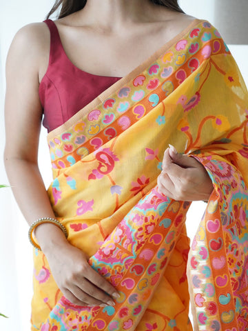 KASHMIRI SPECIAL SLAB PASHMINA KACHI SAREE