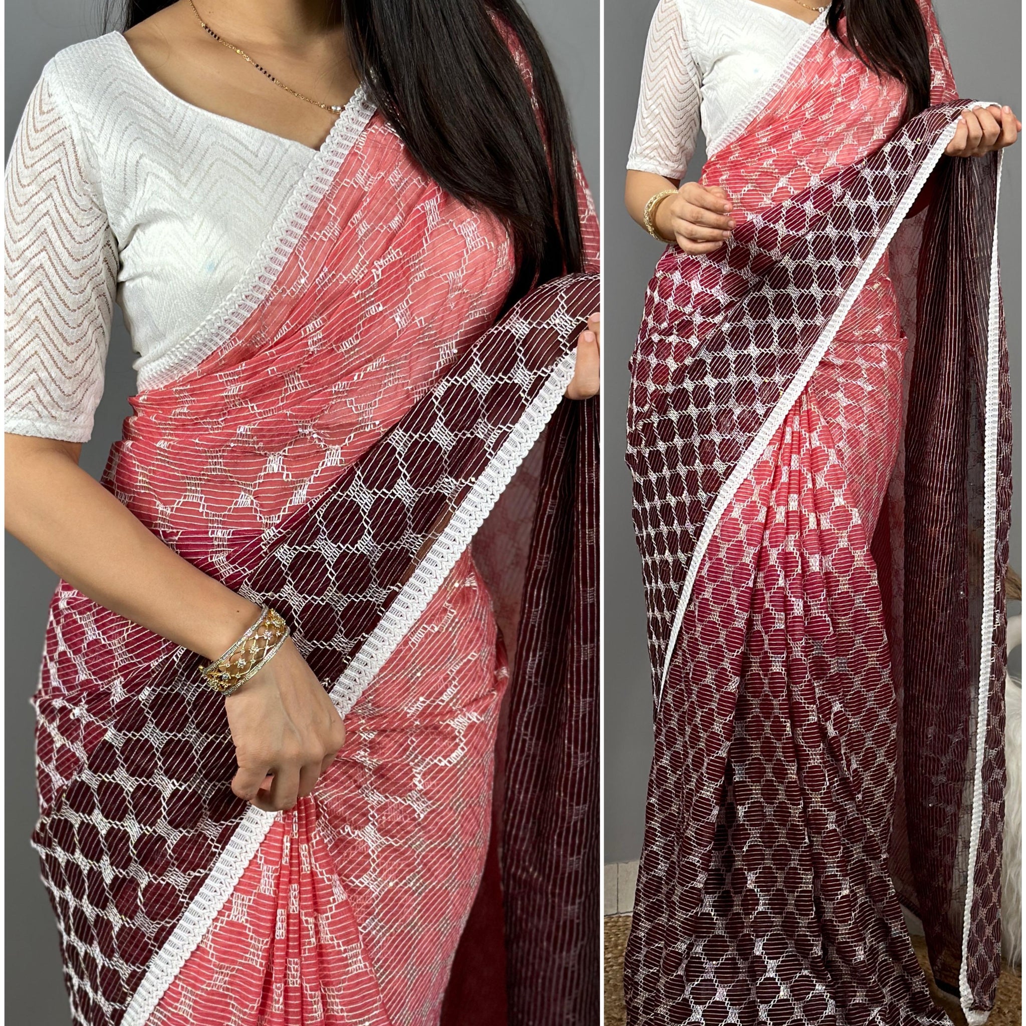 Beautiful Designer Daily Wear Satrangi Chiffon Saree