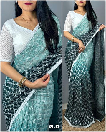 Beautiful Designer Daily Wear Satrangi Chiffon Saree