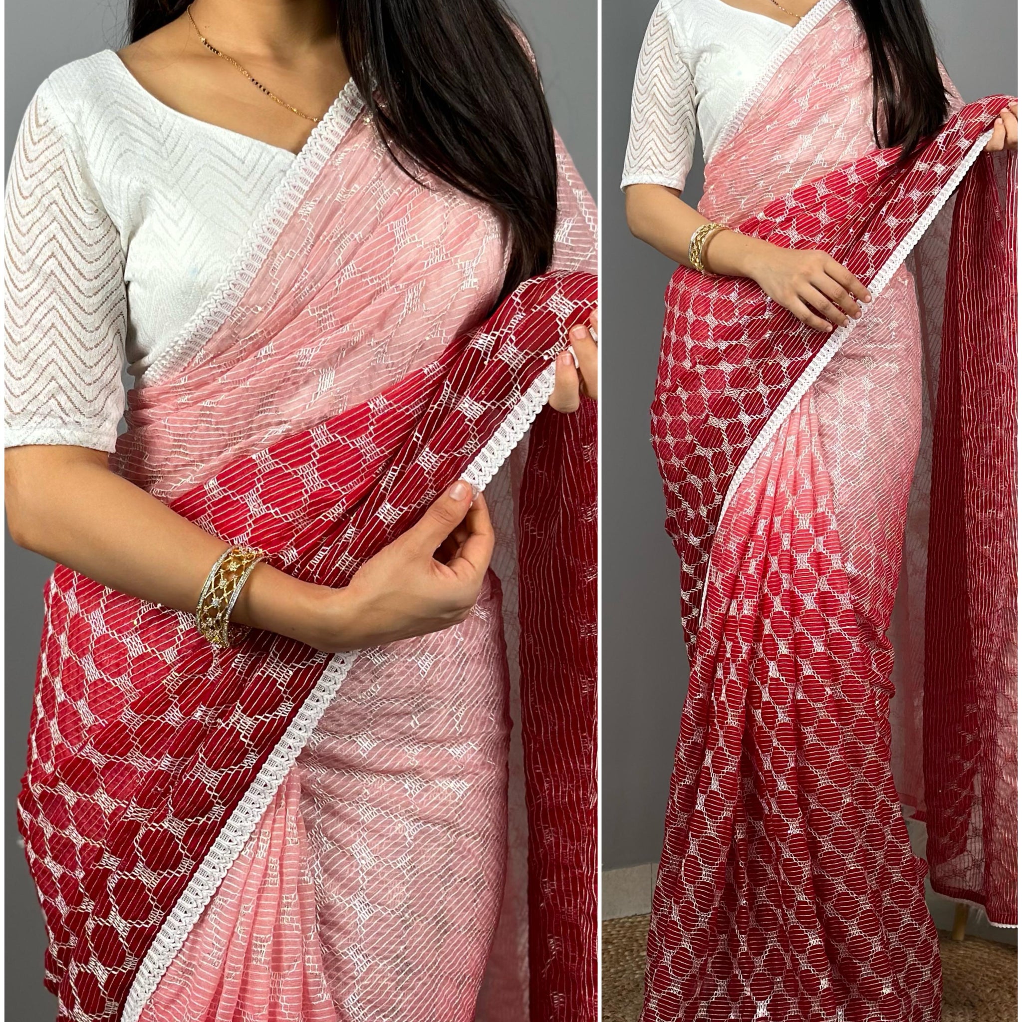 Beautiful Designer Daily Wear Satrangi Chiffon Saree