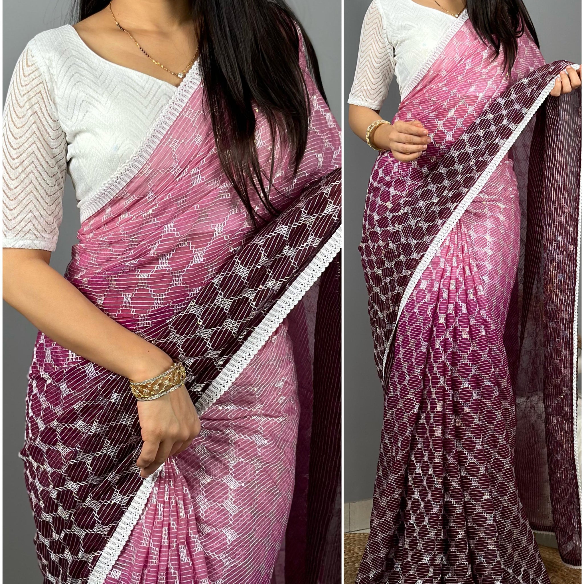 Beautiful Designer Daily Wear Satrangi Chiffon Saree