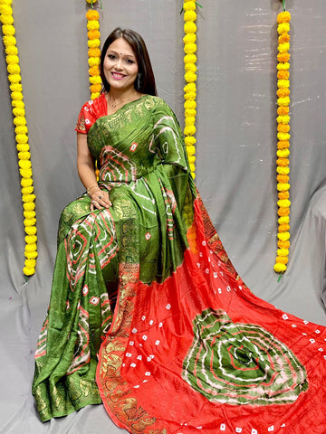 Beautiful Designer Bandhani Saree