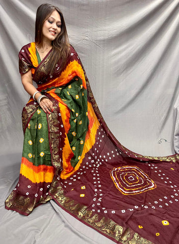 Beautiful Designer Bandhani Saree