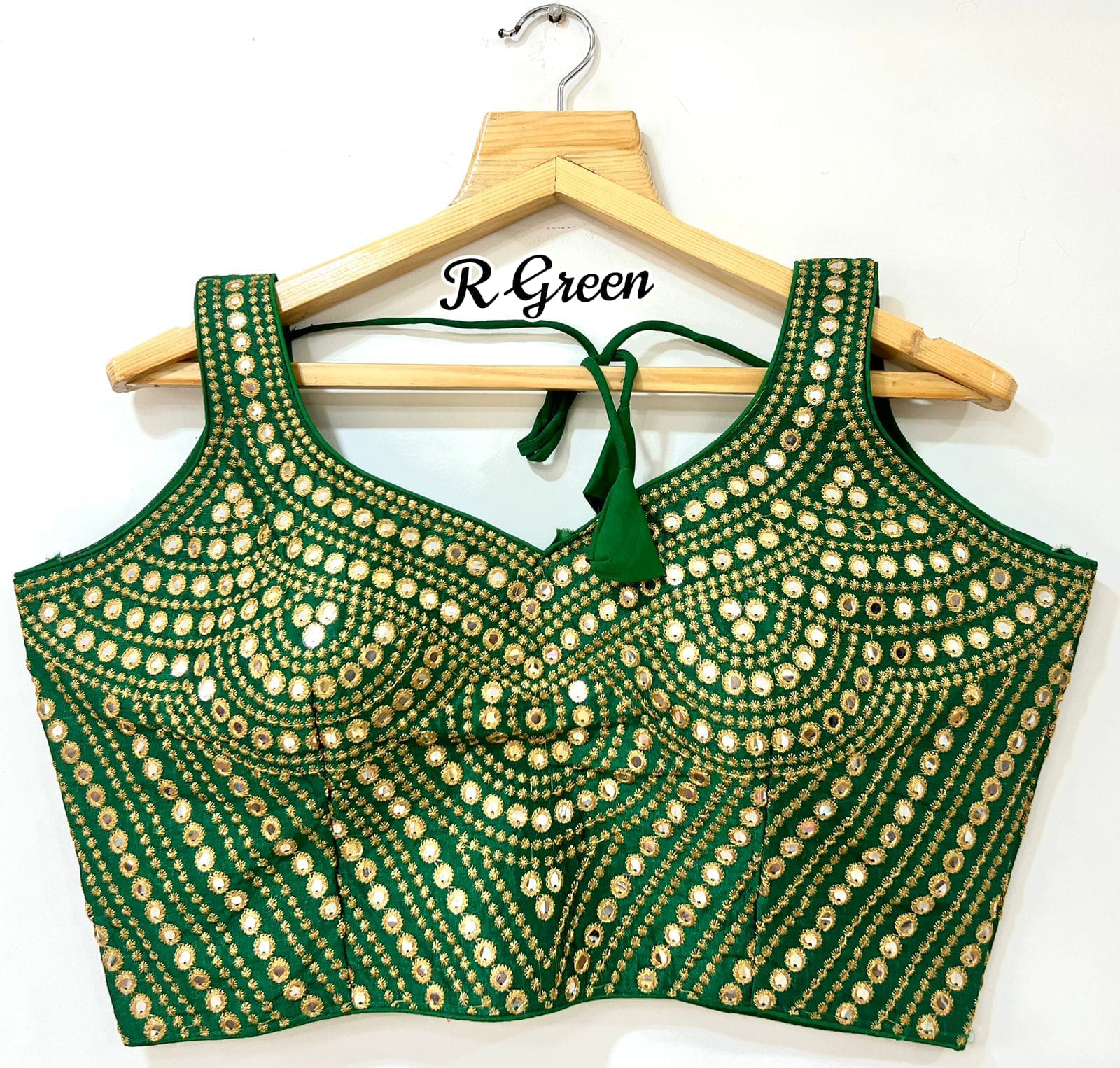 Beautiful Designer Mirror Bindi Foil Blouse