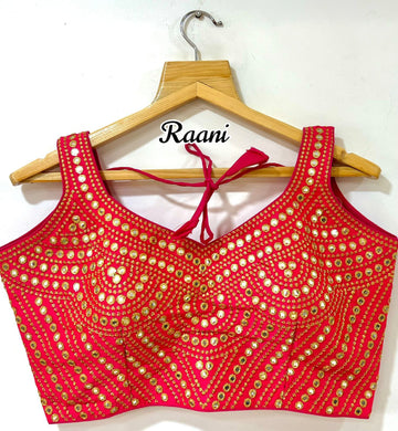 Beautiful Designer Mirror Bindi Foil Blouse