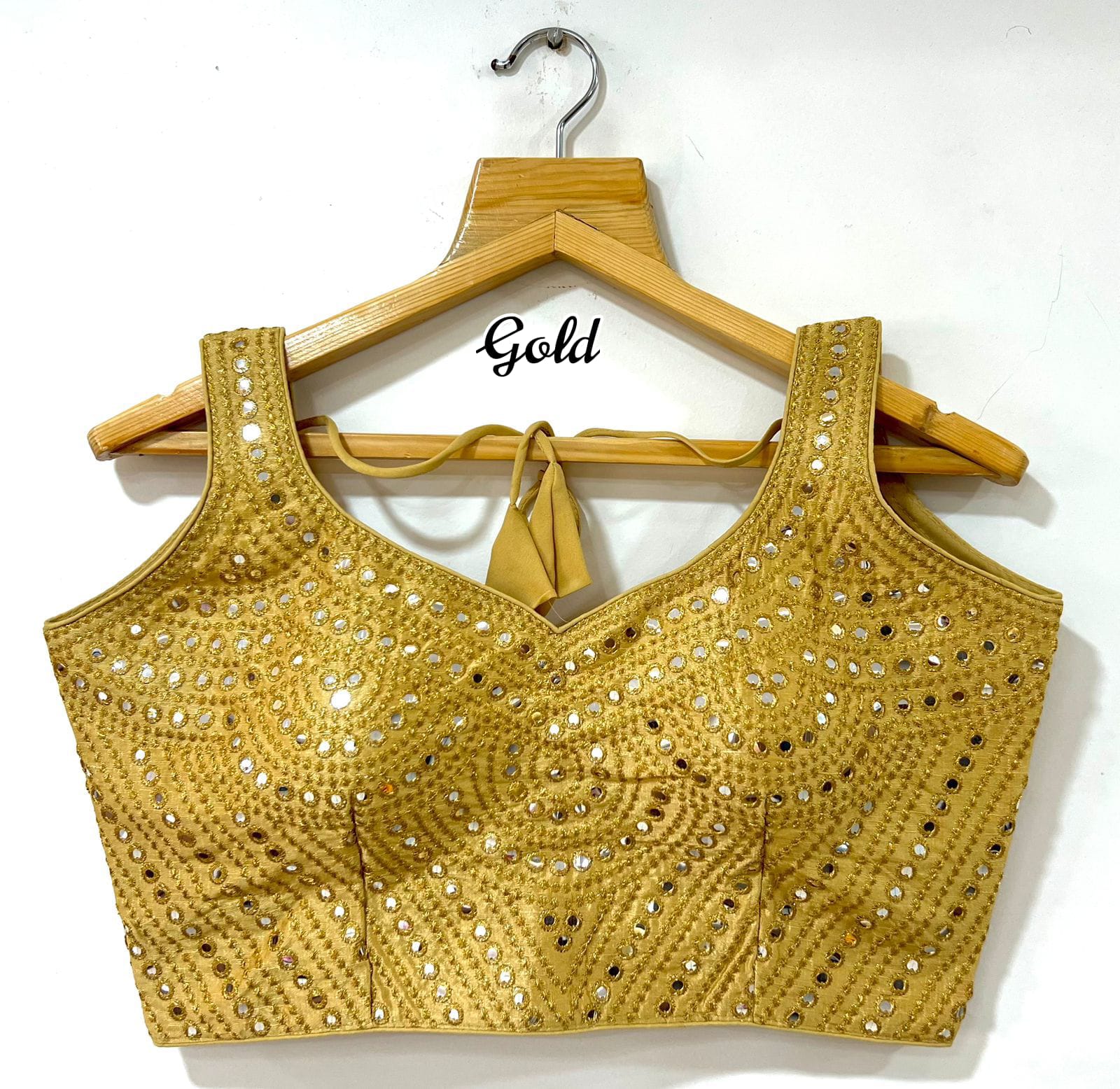 Beautiful Designer Mirror Bindi Foil Blouse