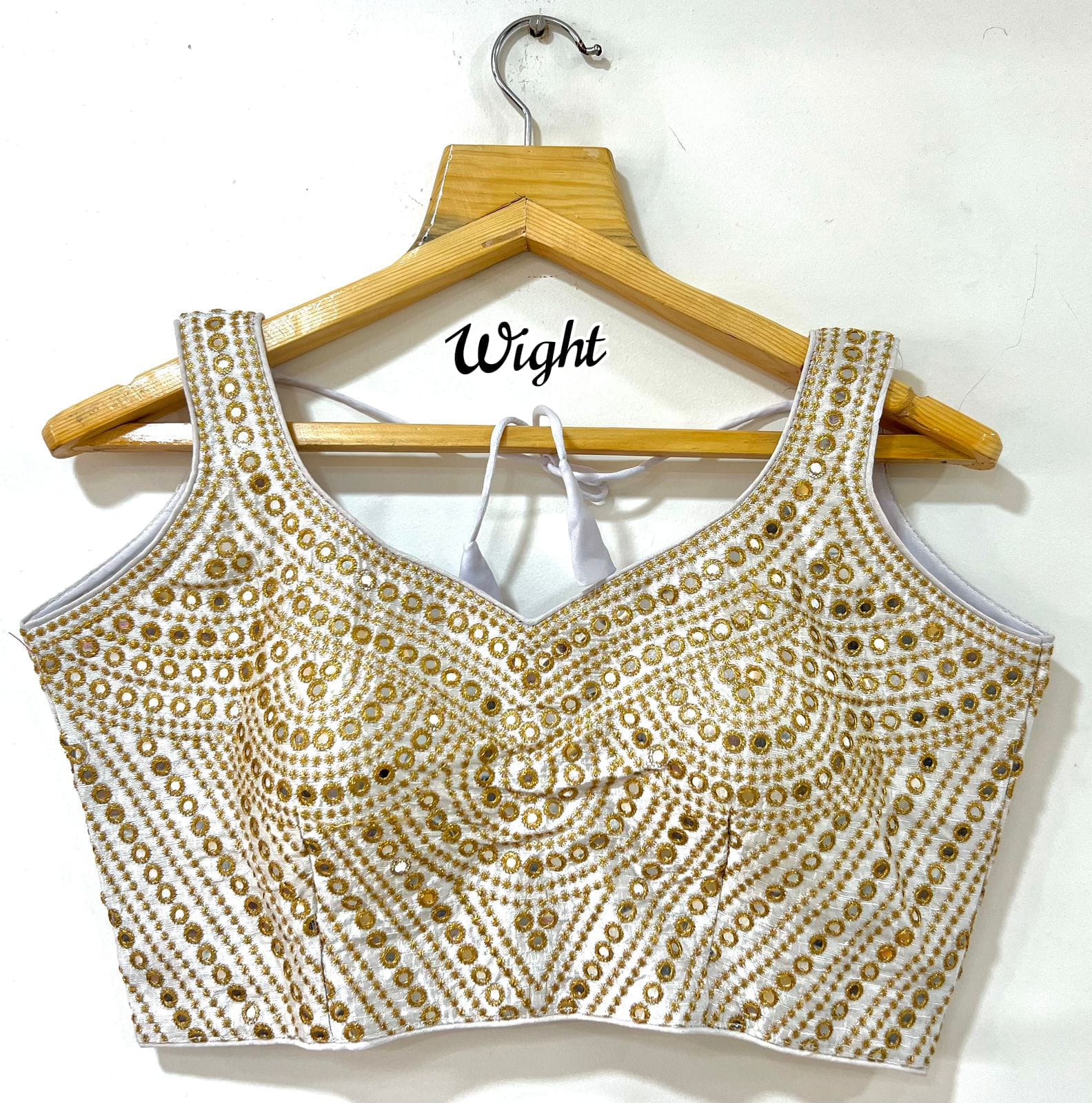 Beautiful Designer Mirror Bindi Foil Blouse