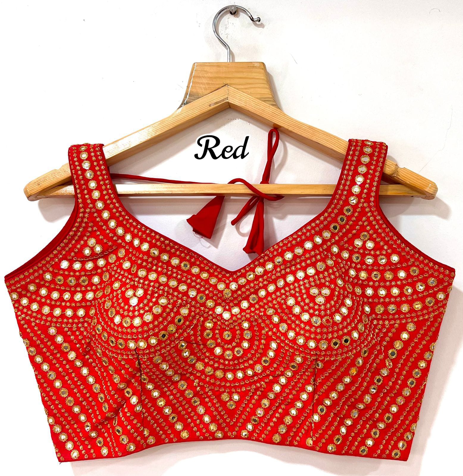 Beautiful Designer Mirror Bindi Foil Blouse