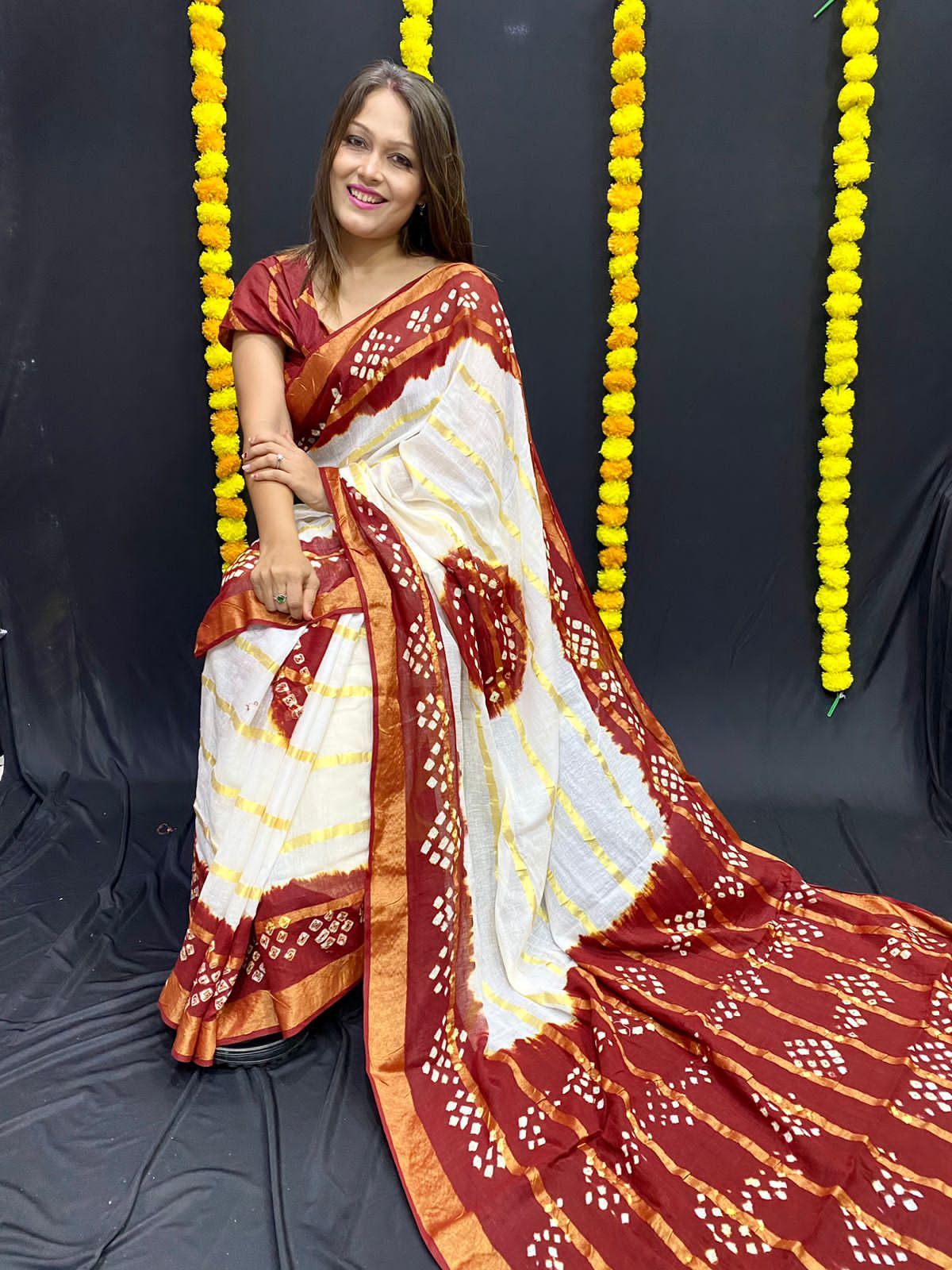 Beautiful Traditional Bandhani Saree