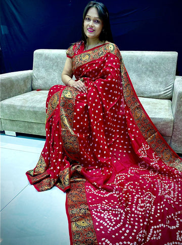 Beautiful Traditional Bandhani Saree