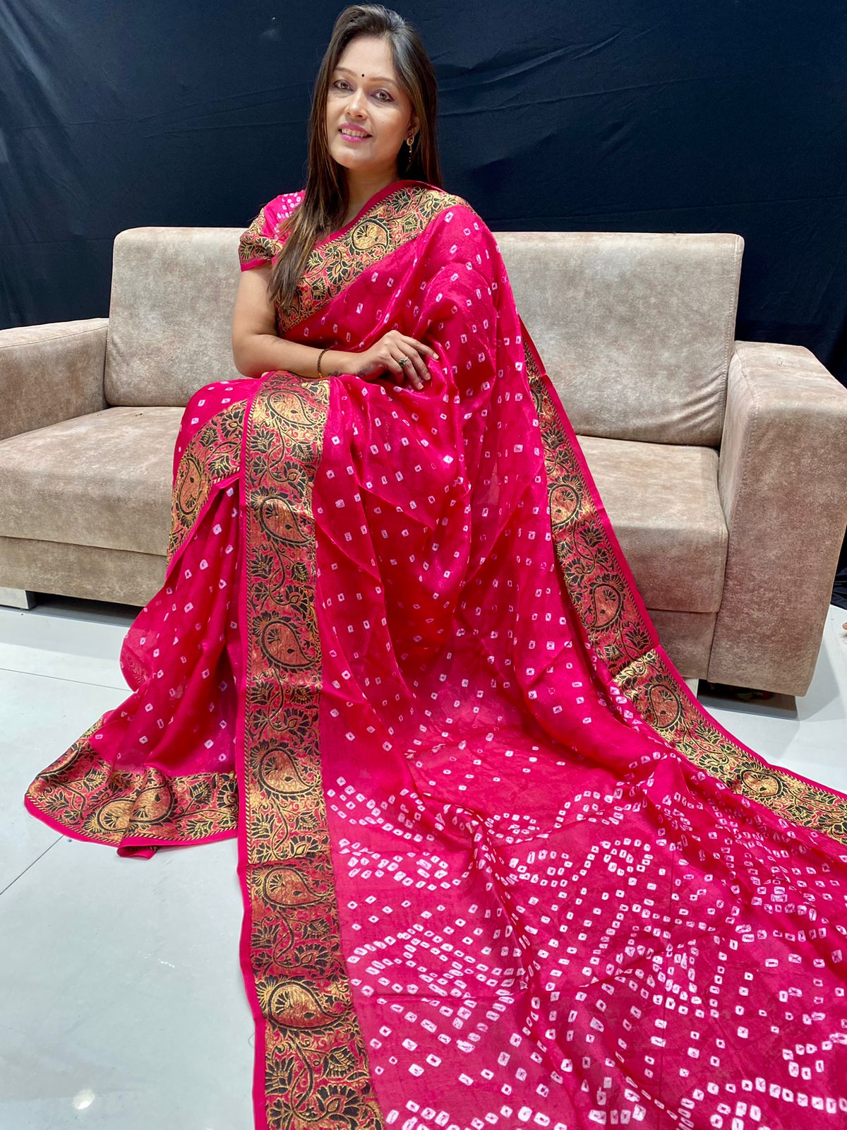 Beautiful Traditional Bandhani Saree