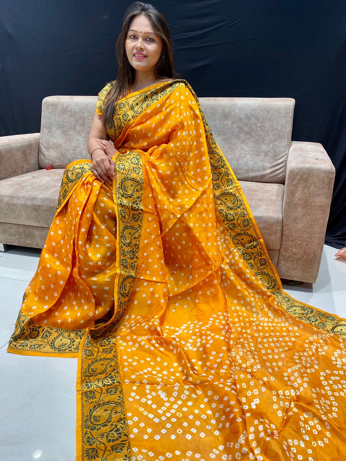 Beautiful Traditional Bandhani Saree