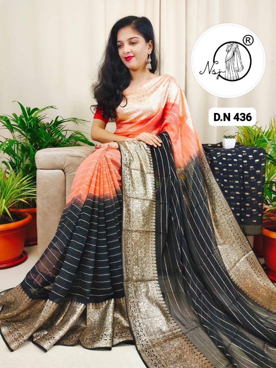 Beautiful Partywear Designer Pure Georgette Saree