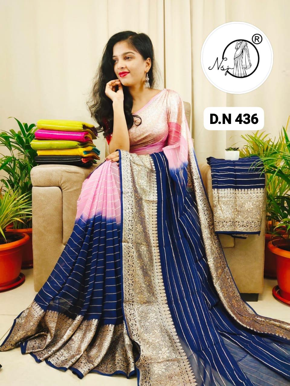 Beautiful Partywear Designer Pure Georgette Saree