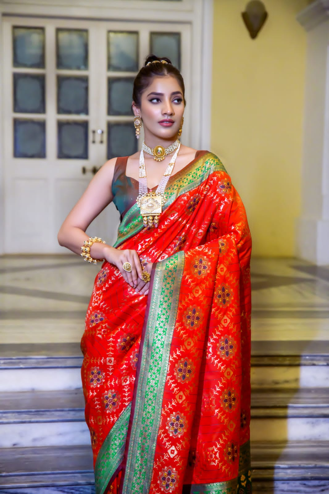 Beautiful Designer Banarasi Soft Silk Patola Saree