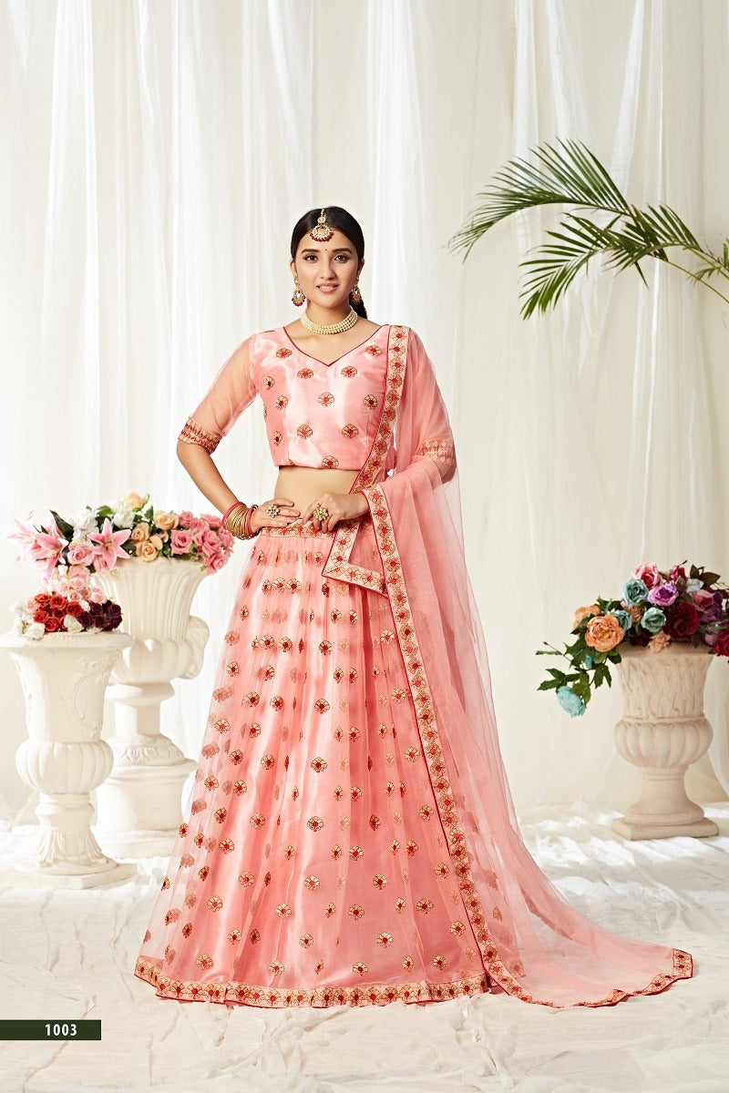 Peach Designer Bridal Wedding Wear Lehenga Choli – Fashionfy
