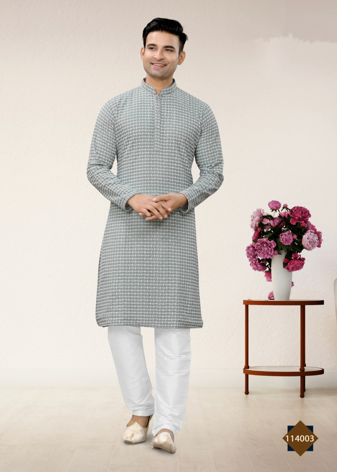 Festival Season New  Lakhnowi Work Kurta Pajama