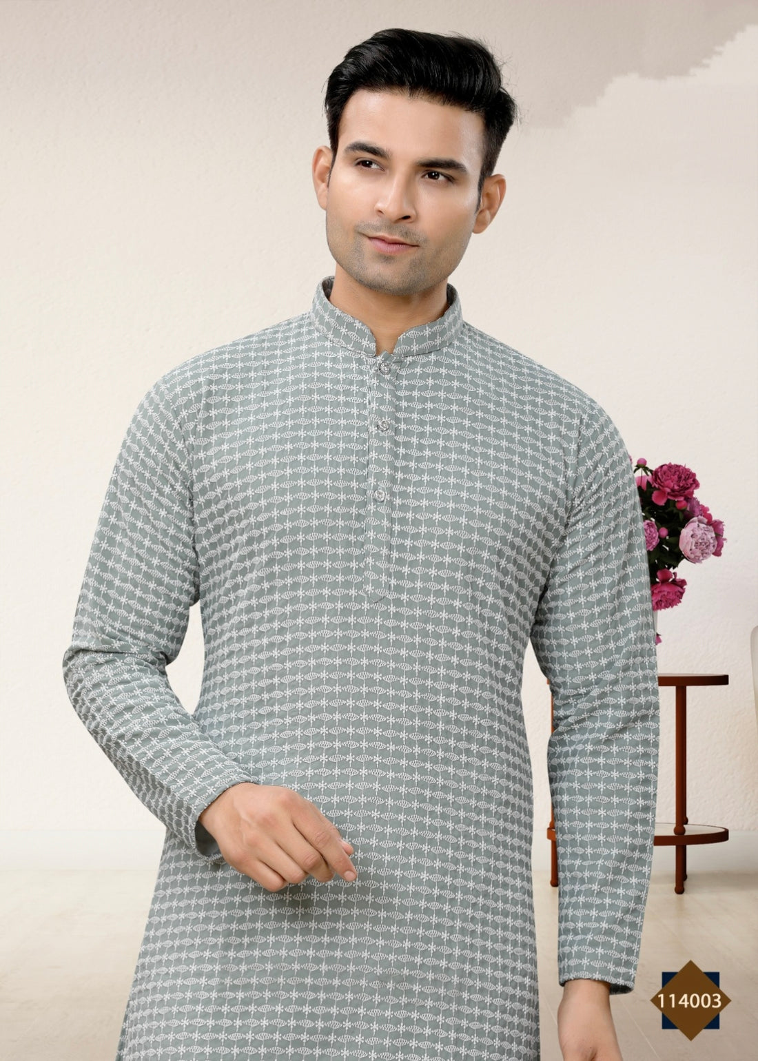 Festival Season New  Lakhnowi Work Kurta Pajama