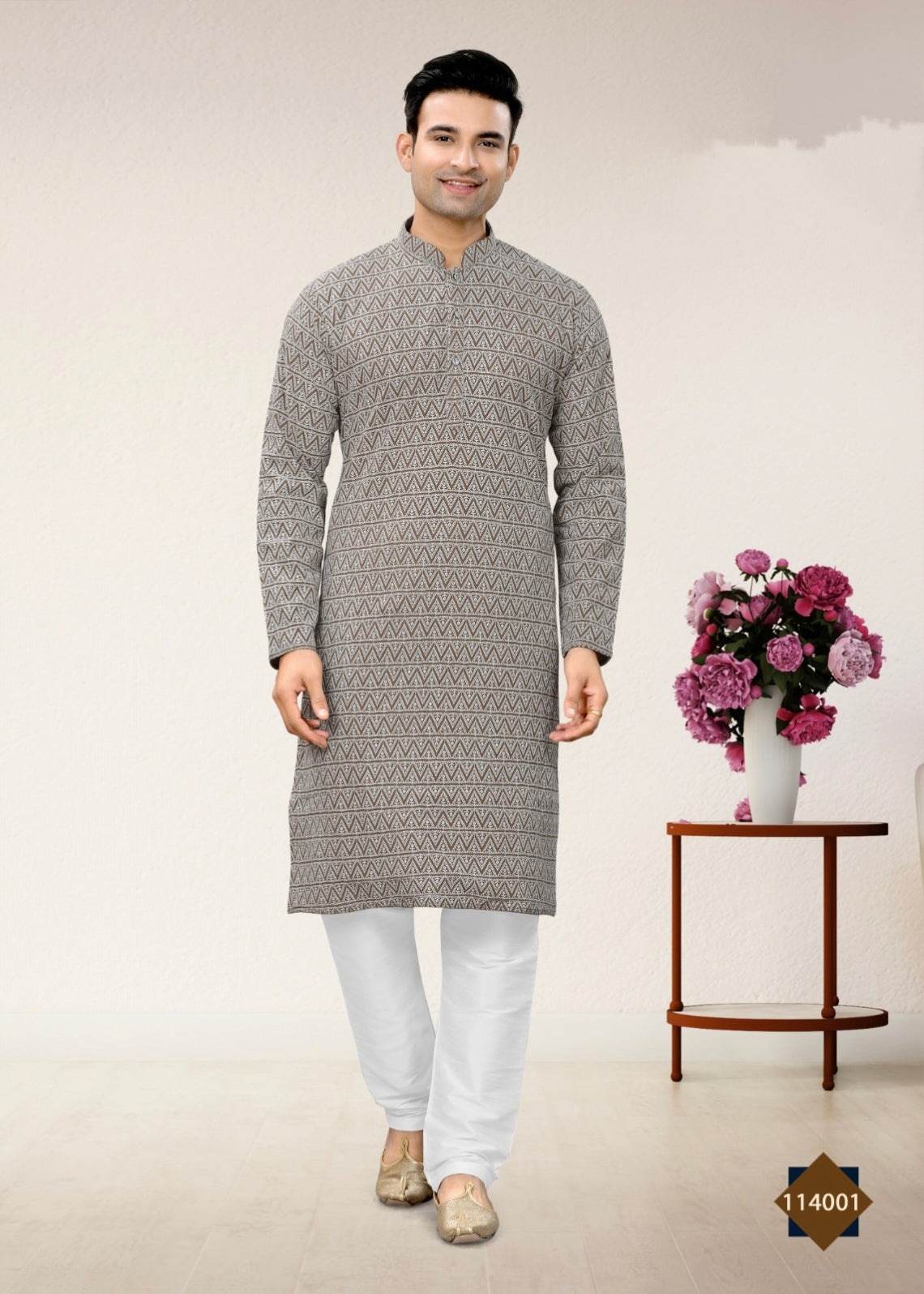 Festival Season New  Lakhnowi Work Kurta Pajama