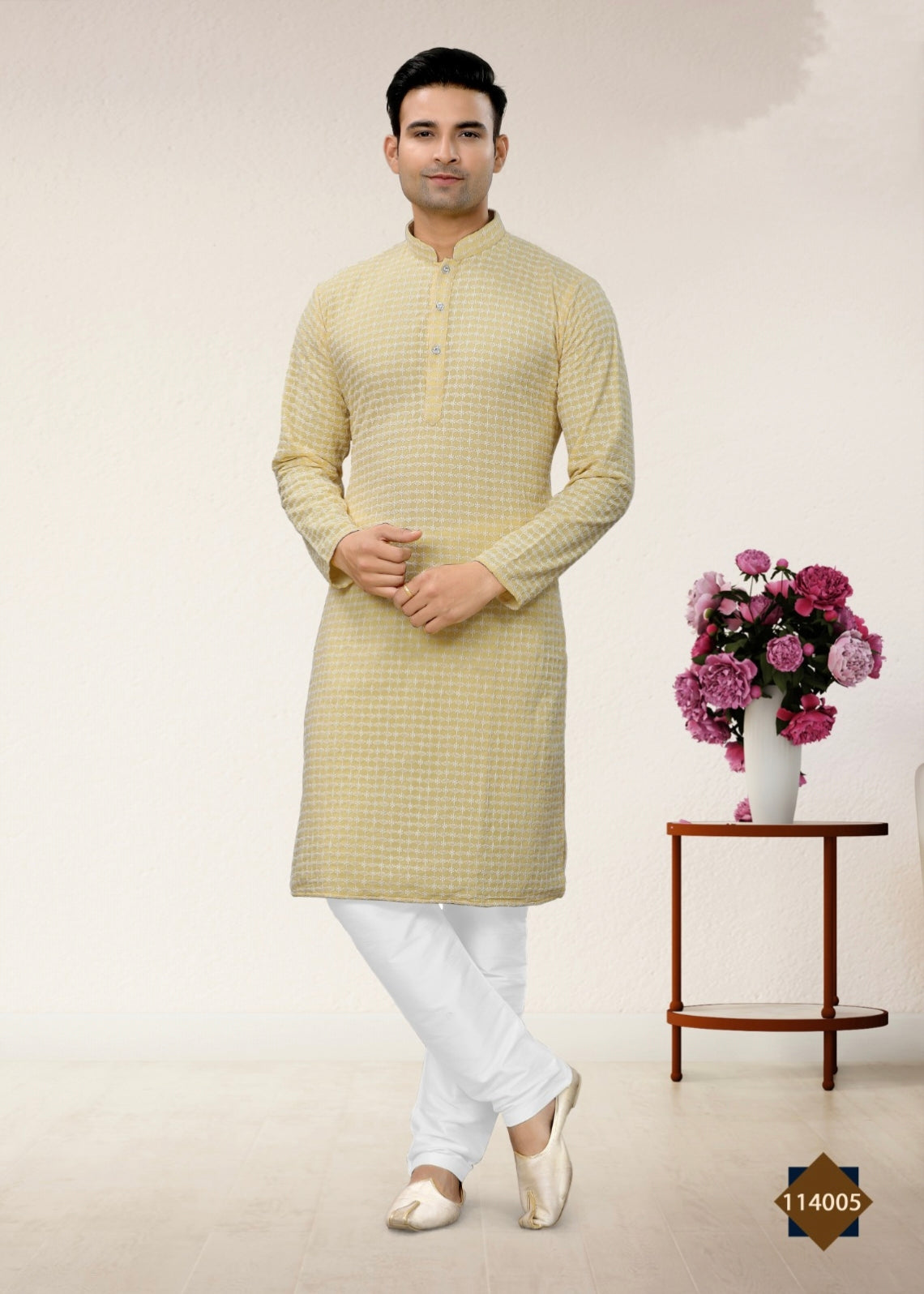 Festival Season New  Lakhnowi Work Kurta Pajama