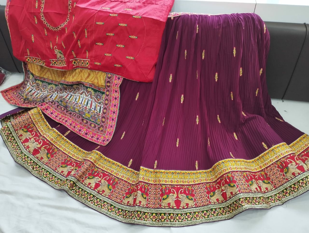 Rajasthani Traditional Special Designer Crush Georgette Lehenga Choli