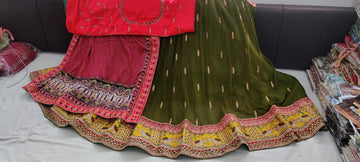 Rajasthani Traditional Special Designer Crush Georgette Lehenga Choli